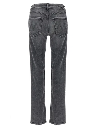 Mother The High Waisted Rascal Slice Undone Hem Friday The 13th Jeans In Gray