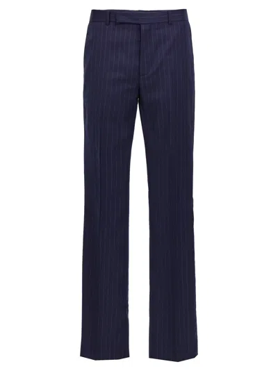 Givenchy Striped Wool Trousers In Blue