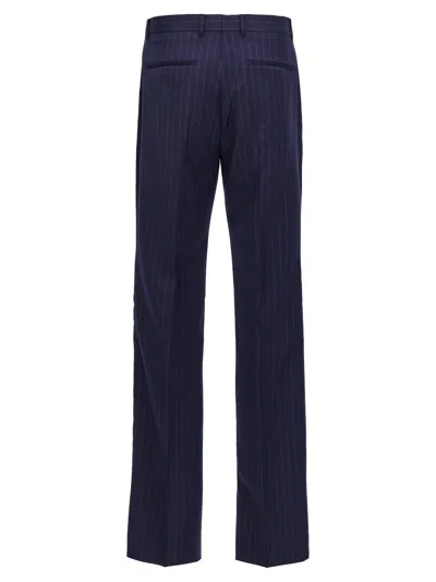 Givenchy Striped Wool Trousers In Blue