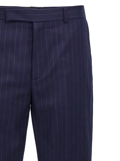 Givenchy Striped Wool Trousers In Blue