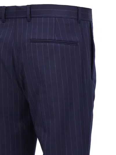 Givenchy Striped Wool Trousers In Blue