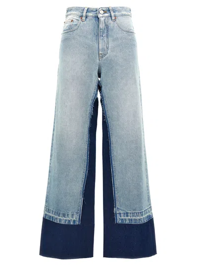 Mm6 Maison Margiela Mm6 By Maison Margiela Contrast Insert Jeans In Light Blue