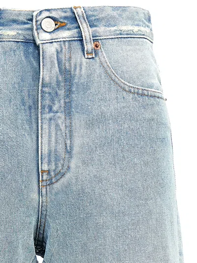 Mm6 Maison Margiela Mm6 By Maison Margiela Contrast Insert Jeans In Light Blue