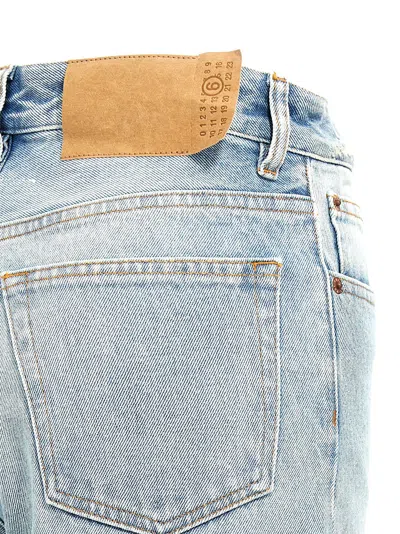 Mm6 Maison Margiela Mm6 By Maison Margiela Contrast Insert Jeans In Light Blue