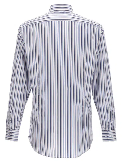 Etro Striped Cotton Shirt In Multicolor