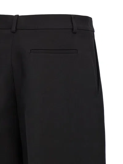 Valentino Formal Trousers With Pockets And Pleats In Black