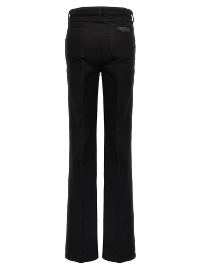 Tom Ford Black Flare Cotton Jeans In Black