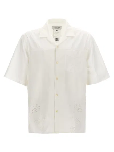 Shop Marine Serre 'household Linens' Shirt In White