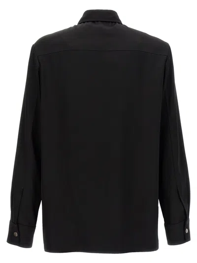 Jil Sander Tailored Long Sleeves Point Collar Shirt In Black