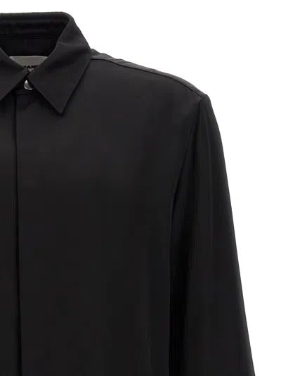 Jil Sander Tailored Long Sleeves Point Collar Shirt In Black
