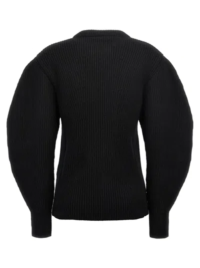Jil Sander Ribbed Sweater Sweaters And Cardigans Black In Black