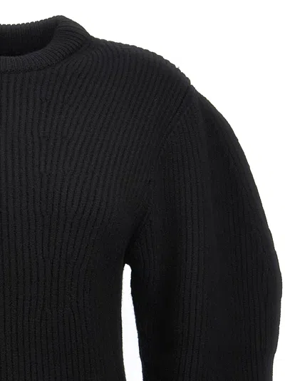 Jil Sander Ribbed Sweater Sweaters And Cardigans Black In Black
