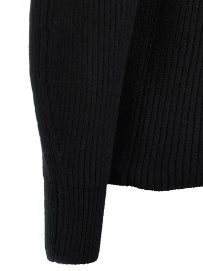 Jil Sander Ribbed Sweater Sweaters And Cardigans Black In Black
