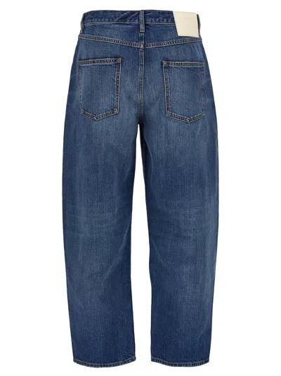 Valentino Blue Washed-effect Denim Jeans In Blue