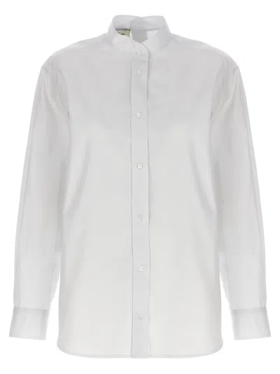 Fendi Poplin Cotton Shirt In White