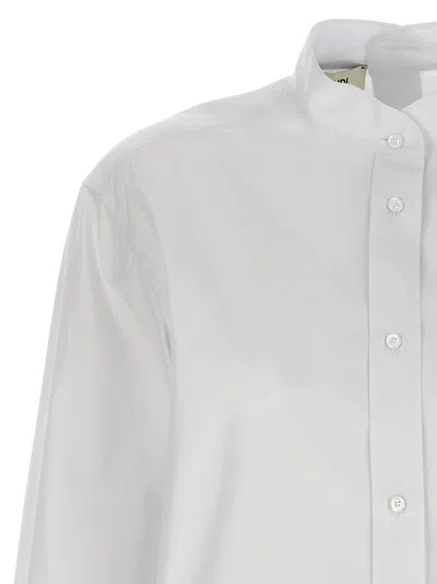 Fendi Poplin Cotton Shirt In White
