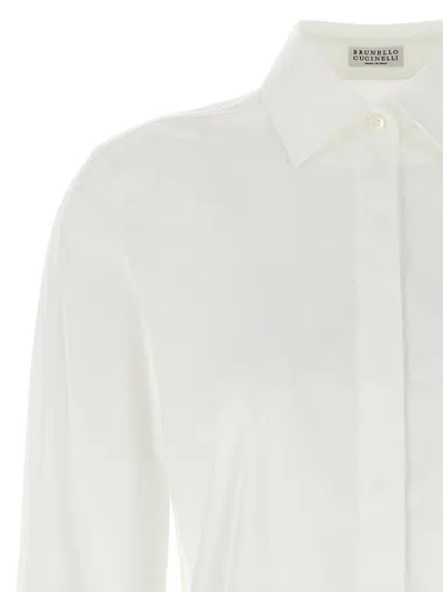 Shop Brunello Cucinelli 'monile' Shirt In White