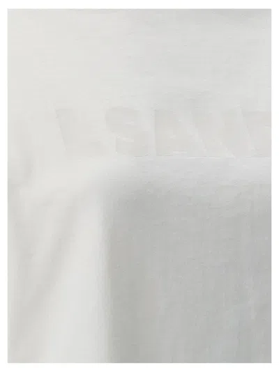 Jil Sander Crew Neck Logo Print T-shirt In White