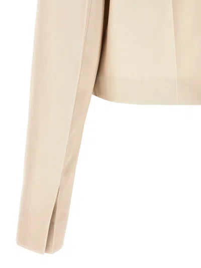 Fendi Collared Structured Cropped Jacket Detail