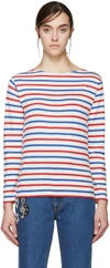 SAINT LAURENT Tricolor Distressed T-Shirt