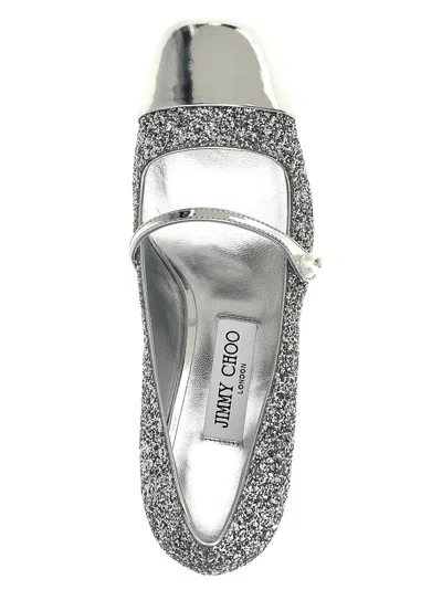 Jimmy Choo Glitter Mary Jane Pumps With Metallic Accents