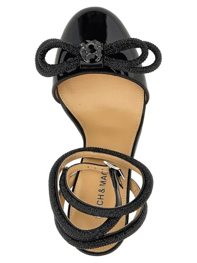 Mach&mach Double Bow Strass Ankle-strap Pumps