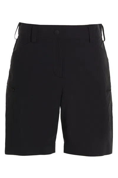Moncler Black Nylon Bermuda Shorts In Black