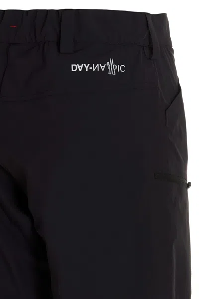 Moncler Black Nylon Bermuda Shorts In Black