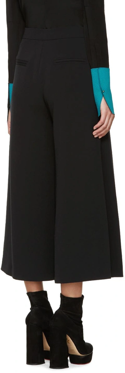 Shop Roksanda Black & Pink Crepe Kilvin Culottes