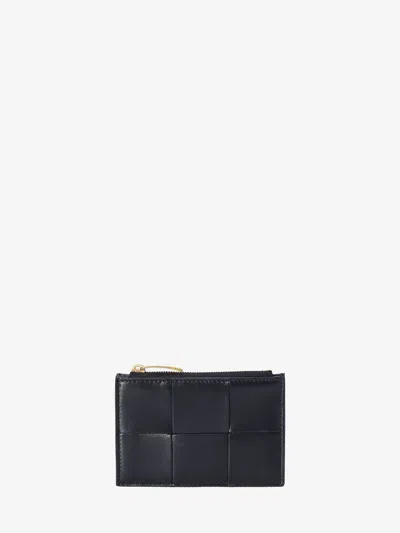 Bottega Veneta Intrecciato Card Case In Black