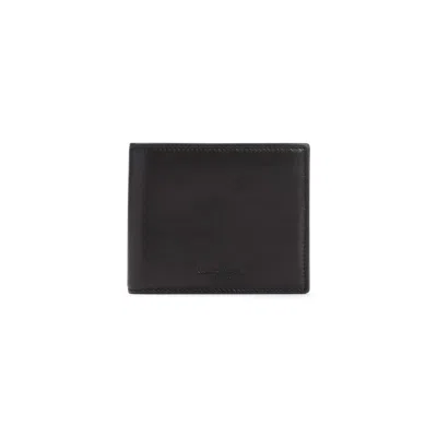 Giorgio Armani Bi-fold Wallet Unica In Black