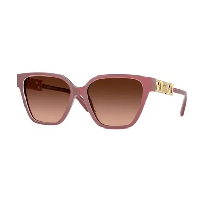 Versace Pink Gradient Grey Butterfly Ladies Sunglasses Ve4471b 54755m 56 In Red
