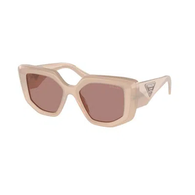 Prada Pr 14zs Opal Natural Sunglasses In Beige