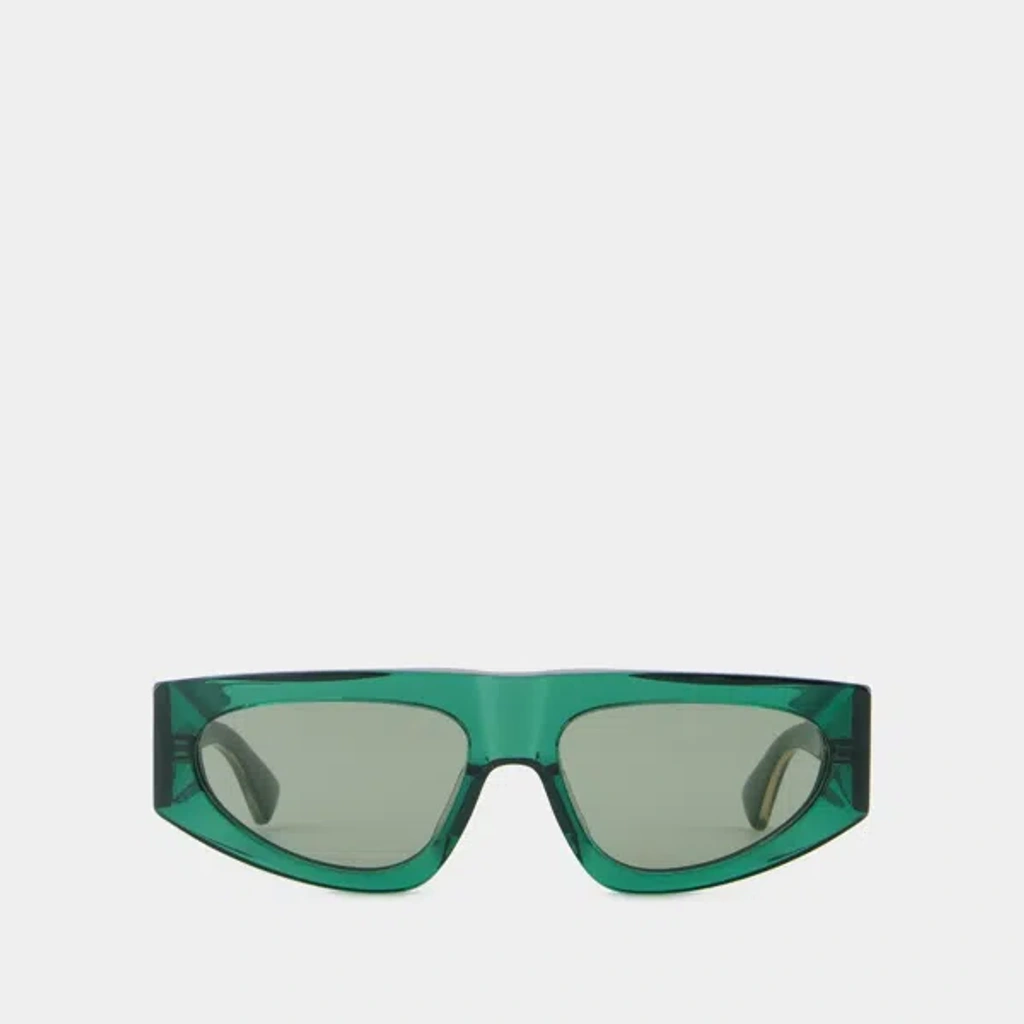 Bottega Veneta Bv1277s Sunglasses In 003 Green Crystal Green