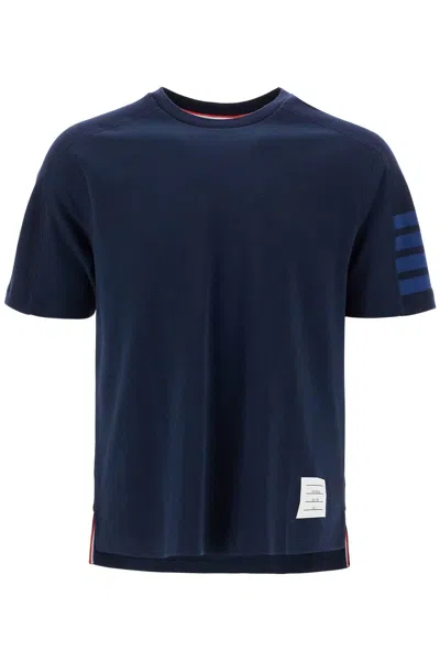 THOM BROWNE MEN'S ROUND NECK 4-ST TOP 