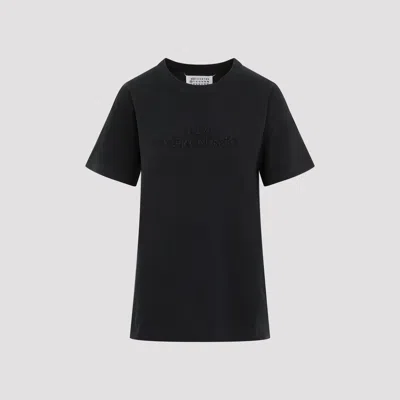 Maison Margiela Four-stitch Cotton T-shirt In Black