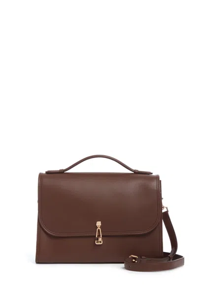Gabriela Hearst Large Leonora Bag In Chocolate Leather In Chocolate