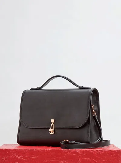 Gabriela Hearst Large Leonora Bag In Black Leather In Black