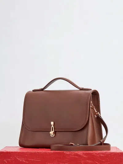 Gabriela Hearst Large Leonora Bag In Chocolate Leather In Chocolate