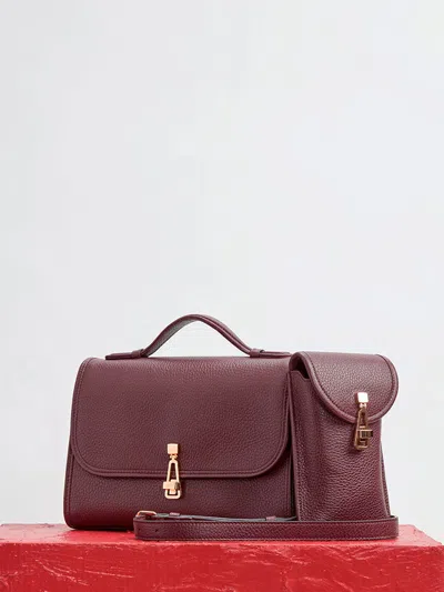Gabriela Hearst Medium Leonora Bag In Bordeaux Grained Leather In Bordeaux