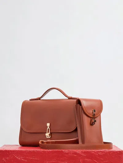Gabriela Hearst Medium Leonora Bag In Cognac Leather In Cognac