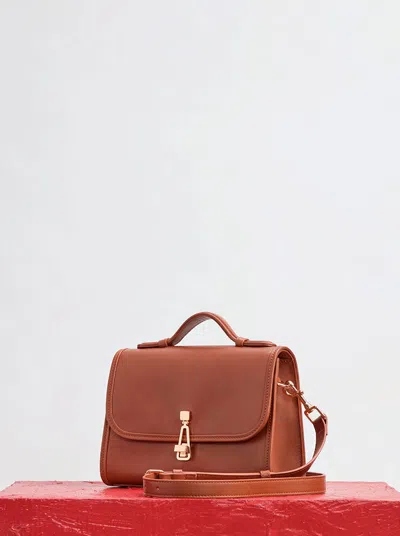 Gabriela Hearst Small Leonora Bag In Cognac Leather In Cognac