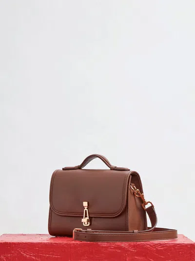 Gabriela Hearst Small Leonora Bag In Chocolate Leather In Chocolate
