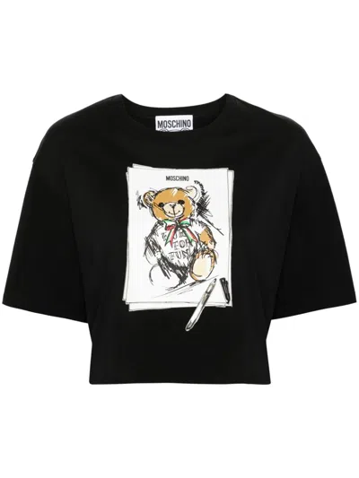 Shop Moschino T Shirt With Teddy Bear Print