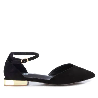 Xti Women's Suede Pointy Toe Ballet Flats In Black In Black