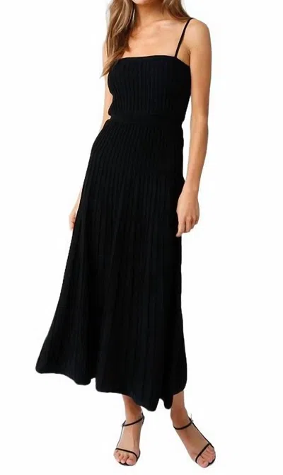 Olivaceous Robbie Midi Dress In Black In Black