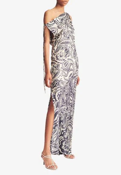 Shona Joy Anthea Printed Silk Maxi Dress In Multicolor