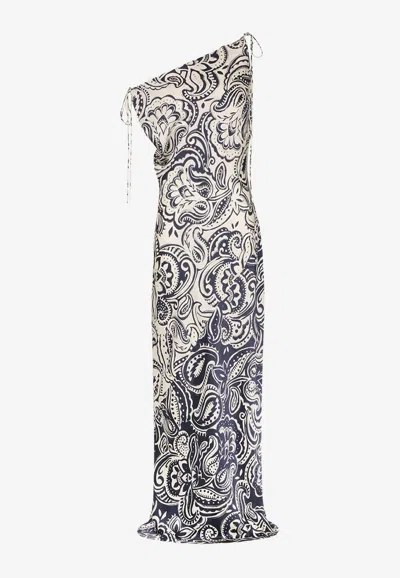 Shona Joy Anthea Printed Silk Maxi Dress In Multicolor