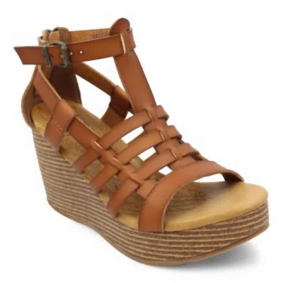 Blowfish Women's Piper Wedge Sandal In Scotch Dyecut In Multi