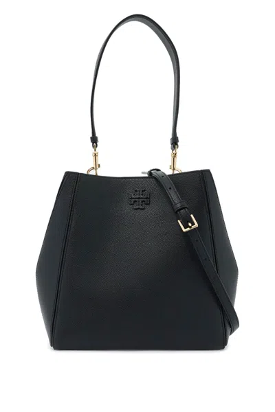 Shop Tory Burch Mcgraw Bucket Bag In Black